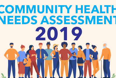 Diverse group of people standing together, representing the community for the 2019 Health Needs Assessment.